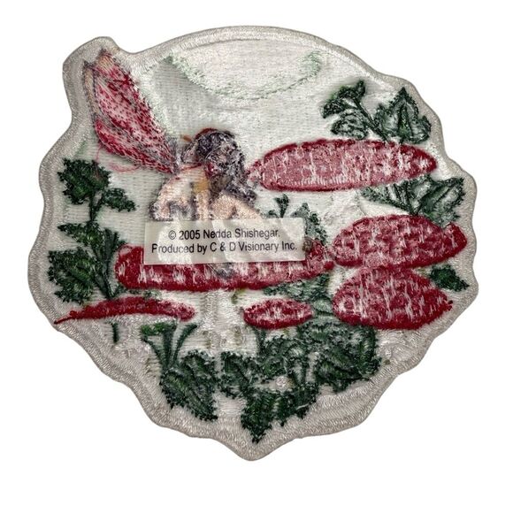 Vintage 2005 Nedda Shishegar Forest Fairy with Mushrooms Iron On Patch - Picture 3 of 8